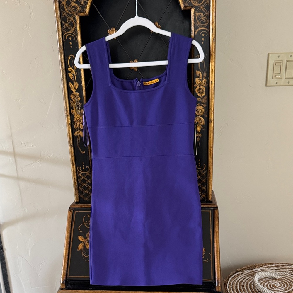 Alice + Olivia Sleeveless Mini Dress in Purple